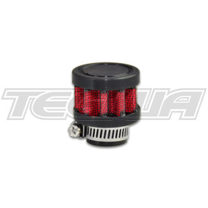 Vibrant Performance Crankcase Breather Filter 35mm Filter OD 5/8in 15mm ID Inlet 1.5in Tall