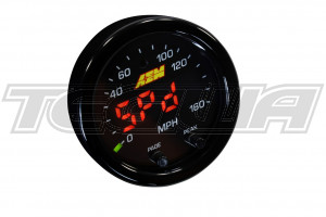 AEM X-Series Gps Speedometer Gauge 0~160Mph / 0~240Kph Black Bezel & Black Faceplate