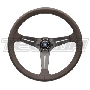 NARDI DEEP CORN REVOLUTION BROWN LEATHER STEERING WHEEL 350MM