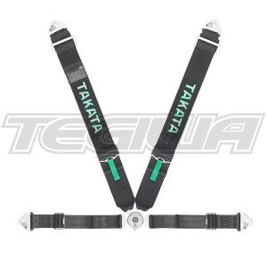 TAKATA RACE 4 HARNESS SNAP-ON BLACK FIA APPROVED