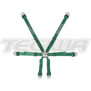 TAKATA RACE 2X2 HARNESS SNAP-ON FHR GREEN - HANS
