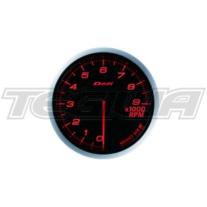 DEFI 80MM ADVANCE BF TACHO/RPM GAUGES RED