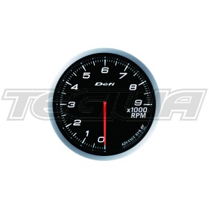 DEFI 80MM ADVANCE BF TACHO/RPM GAUGES WHITE