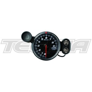 DEFI 80MM RACER TACHO/RPM GAUGES WHITE