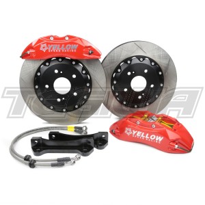 YELLOW SPEED RACING YSR 330MM SLOTTED DISC 6 POT FRONT BIG BRAKE KIT BBK YSCPF6b HONDA INTEGRA TYPE R DC5
