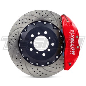Mega Deals - YSR Front Big Brake Kit 286mm x 26mm 4 Pot (YSCPF4a) Anodised Red Competition Pads Honda Civic ED7 87-90