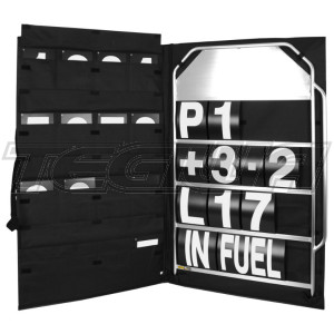BG Racing Large Pit Board with Numbers and Bag