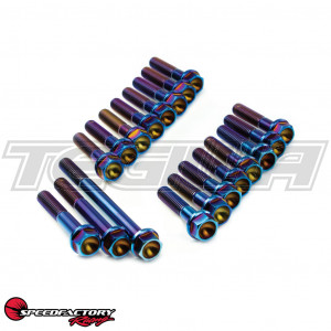 SpeedFactory Titanium 6pt Transmission Case Bolt Kit - M8x1.25x40mm - Honda B Series (FWD) - 16pcs