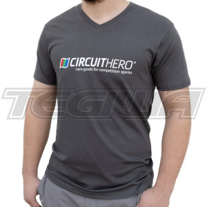 Circuit Hero Logo T-Shirt Grey V-Neck