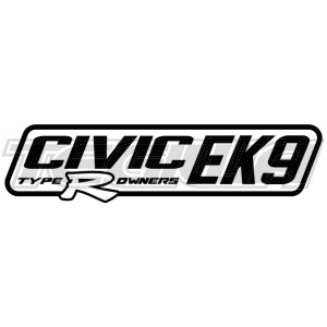 MEGA DEALS - CIVIC EK9 TYPE R OWNERS OFFICIAL STICKER DECAL 6INCH WHITE PAIR