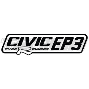 CIVIC EP3 TYPE R OWNERS OFFICIAL STICKER DECAL 6INCH PAIR