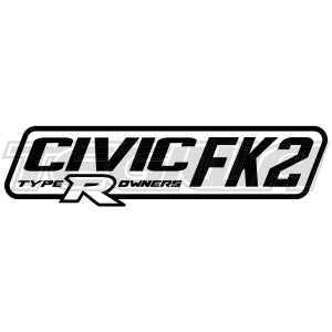 MEGA DEALS - CIVIC FK2 TYPE R OWNERS OFFICIAL STICKER DECAL 6INCH BLACK PAIR