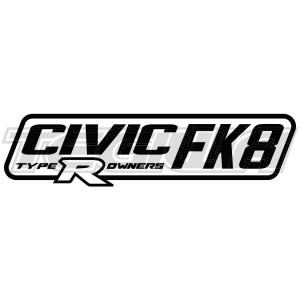 MEGA DEALS - CIVIC FK8 TYPE R OWNERS OFFICIAL STICKER DECAL 6INCH WHITE PAIR