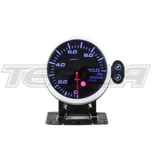 DEPO RACING OIL PRESSURE BAR STEPPER MOTOR GAUGE PEAK 60MM