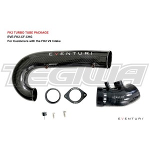 Eventuri Black Carbon Charge Pipe Honda Civic Type R FK2 15-17