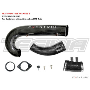 Eventuri Black Carbon Charge Pipe Honda Civic Type R FK2 15-17- With Carbon MAF tube