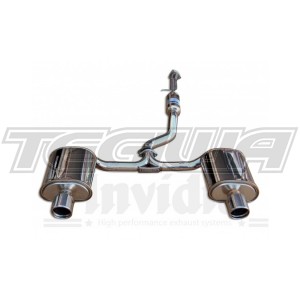 INVIDIA 00-09 S2000 Q300 DUAL STAINLESS STEEL TIPS CAT-BACK 70MM
