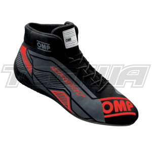 MEGA DEALS - OMP Sport Racing Boots My2022 FIA 8856-2018 Black/Red - EU Size 47