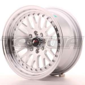 MEGA DEALS - JAPAN RACING JR10 Alloy Wheel 15x8 ET20 4x100, 4x108 Silver Machined Lip 74.1mm CB