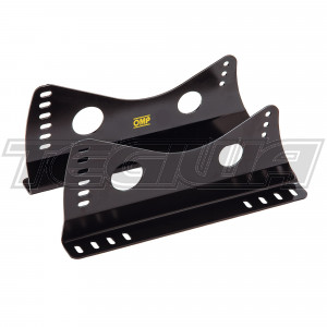 OMP Couple Of Seat Brackets With Lateral Attachments Steel Thick 3mm Black