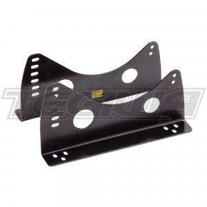 OMP Couple Of Seat Brackets With Lateral Attachments Steel Thick 3mm Black