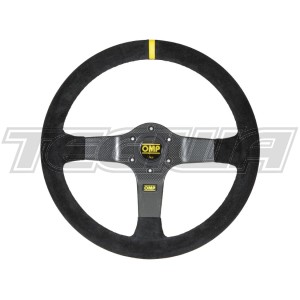 OMP Rally Steering Wheel Suede Leather Black