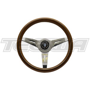 Nardi ND Classic 340mm Wood Steering Wheel Polished Spokes