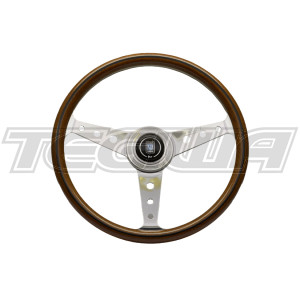 Nardi ND Classic 360mm Wood Steering Wheel Polished Spokes With Round Holes