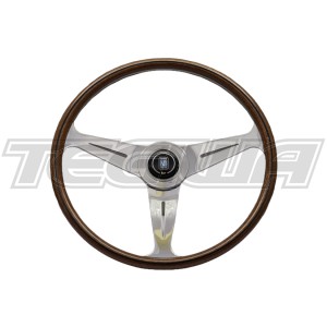 Nardi ND Classic 390mm Wood Steering Wheel 21mm Grip Polished Spokes