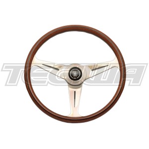 Nardi ND Classic 390mm Wood Steering Wheel Polished Spokes
