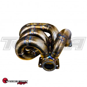 SpeedFactory Bottom Mount Turbo Manifold, Honda D Series,  T3 Flange w 44-46mm V-Band WG
