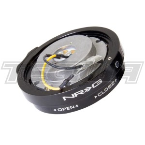 NRG Universal Thin Quick Steering Wheel Release Black