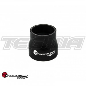 SPEEDFACTORY RACING 2" TO 2.5" SILICONE TRANSITION COUPLER 4 PLY BLACK