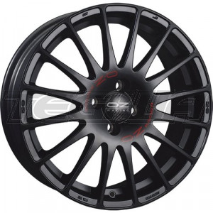 MEGA DEALS - OZ Sport Superturismo GT Alloy Wheel 16x7 ET16 4x108 Matt Black Red Lettering 65.06mm CB